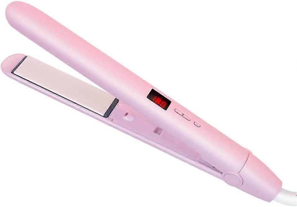 splint does not hurt perm straightened straight clip bangs large volume straight volume dual-use hair straightener-pink