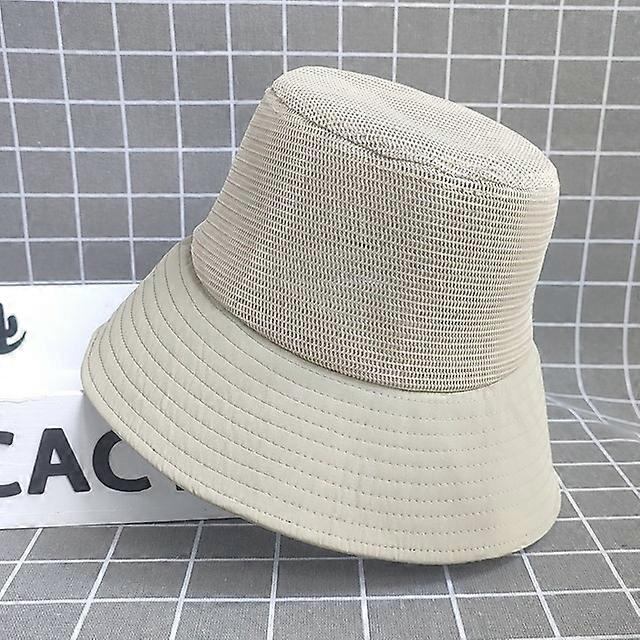 Big Size Mesh Fisherman Hats for Men Wide Brim Hat Men's Cap Solid Color Cool Breathable Panama Hats Sunshade Summer Bucket Hat