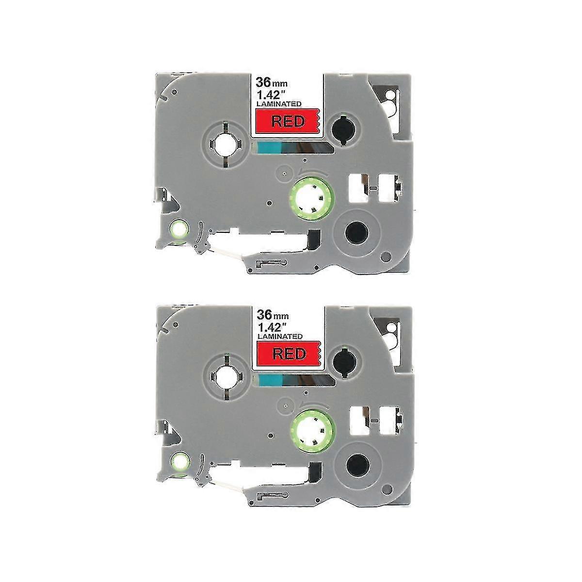 2 stuks 36mm Tzc Label Ribbon Label Printing Paper voor Brother Pt-e100 Pt-e100b Pt-e200 Pt-d200 Pt-d21