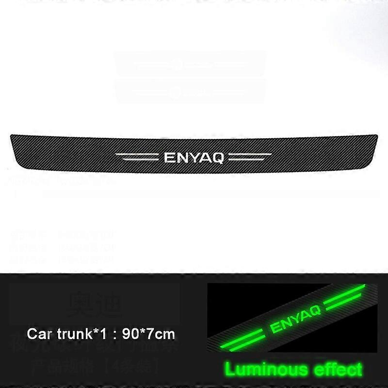 Luminous Car Door Sill Protector Stickers Rear Trunk Bumper Strip Threshold Anti-scratches for Skoda ENYAQ Logo Auto Accessories Vehicle Decor Accesso