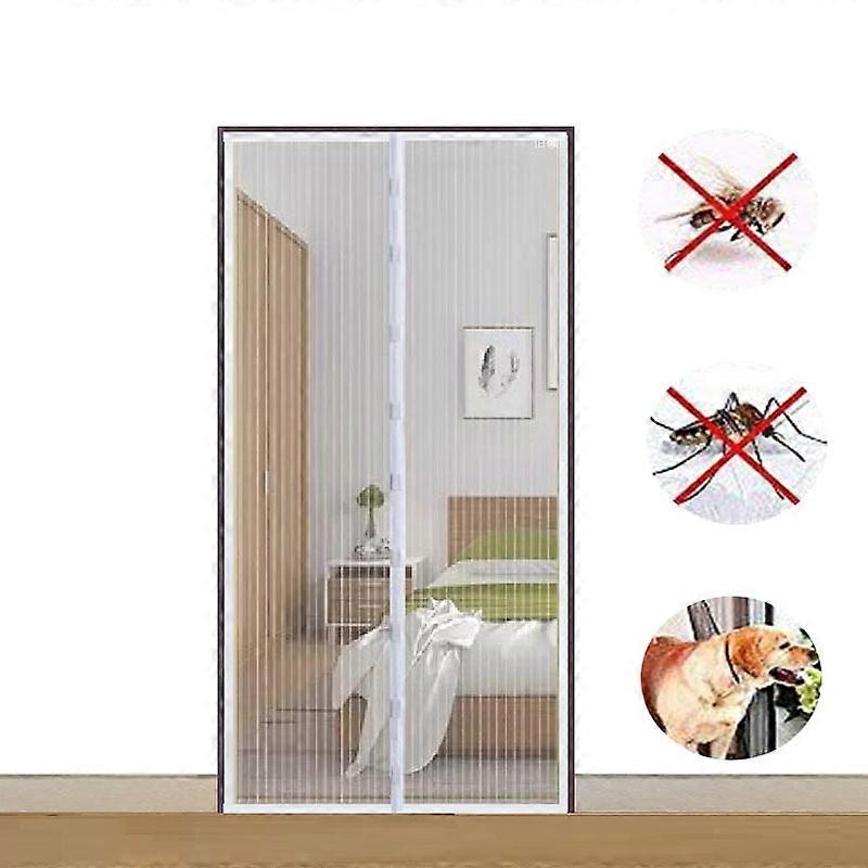 Door Fly Magnetic Mosquito Net Curtain, 100cm x 210cm Adjustable Magnetic Mosquito Net with Magnetic Closure, Easy Installation