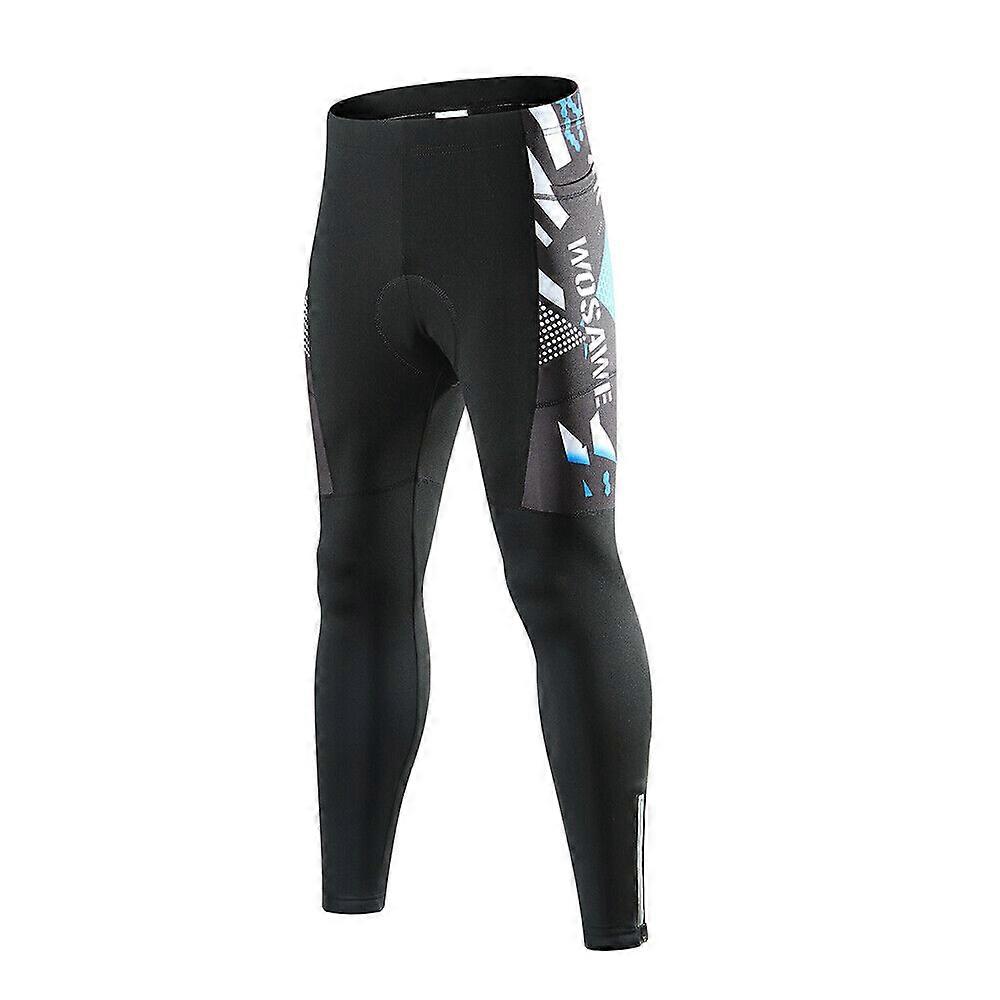 Winter Men's Cycling Long Pants Thermal Fleece Gel Cushioned Cycling Sport