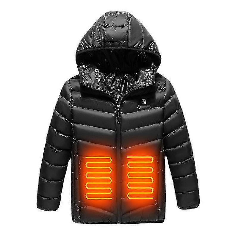 Çocuk Kış Akıllı Isıtma Montları Kapüşonlu Usb Şarj Isıtma Ceketi, Su Geçirmez ve Rüzgar Geçirmez, Bisiklete Uygun