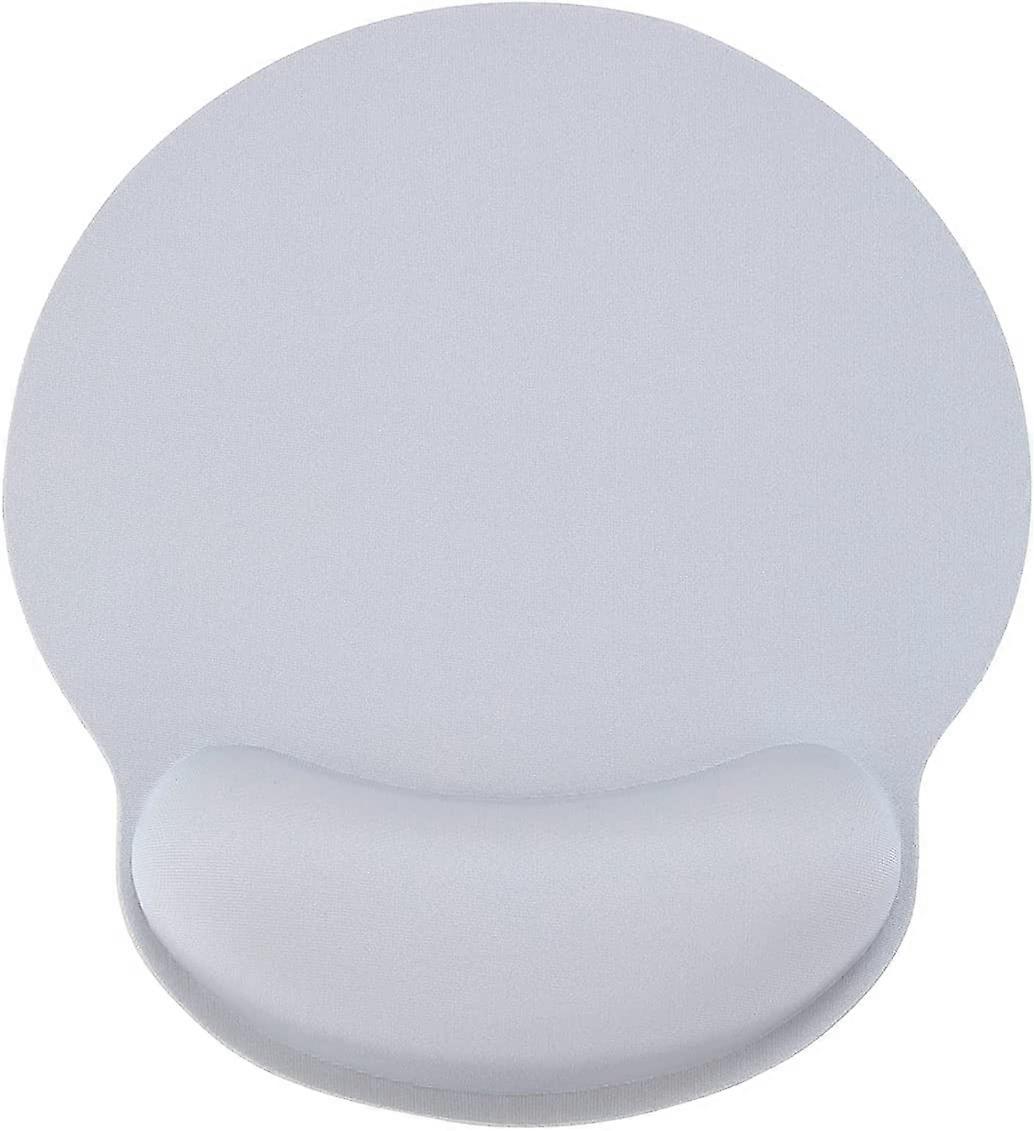 Ergonomic Office Light Gray Mouse Pad with Wrist Support for Computer, Small Cute Mouse Pad with Wrist Rest Support Mousepad Mat for Laptop & Desk (Li