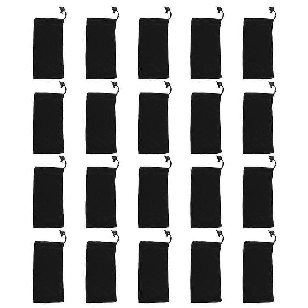 20 stk Briller Poser Mikrofiber Solbriller Vesker Drawstring Design Briller Oppbevaringsposer