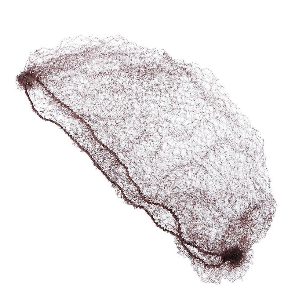 50pcs Hair Nets Invisible Elastic Mesh (Coffee)