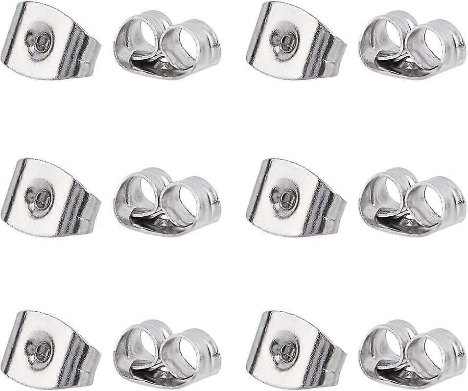 2000pcs Stainless Steel Earring Backs Fit for 0.9mm Pin Replacement Secure Ear Locking Earnut Clasp for Post Stud Earrings Jewelry Making,4.5mm Wide