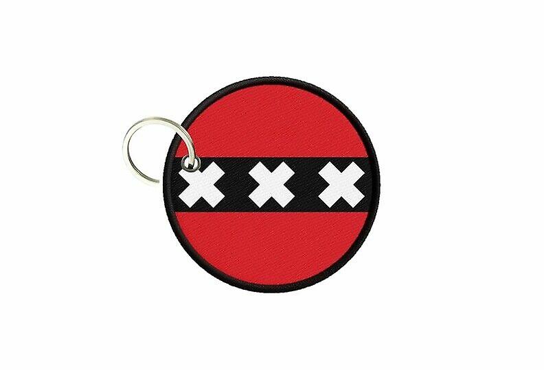 Keychain keys flag amsterdam printed round round roundcarde