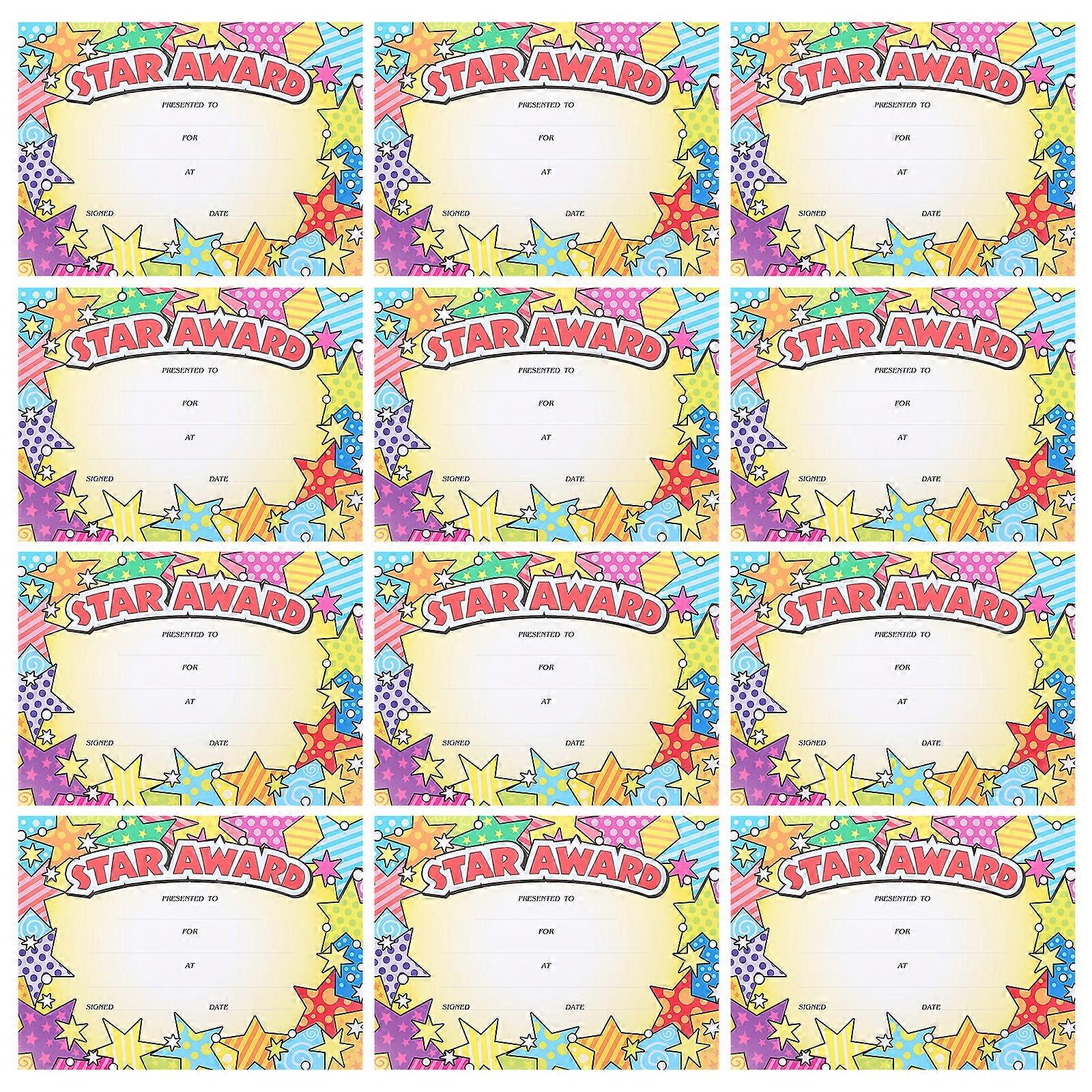 20 Sheets of Award Certificates for Kids Lovely Certificate of Achievement Cartoon Certificate Paper