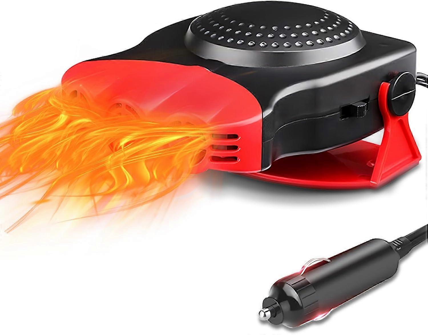 200W 12V Car Heater - Battery: Portable - 12V - Additional Heater - Debugger - Timer - Car Heater with Cigarette Lighter - for Camping, Truck, Camper,