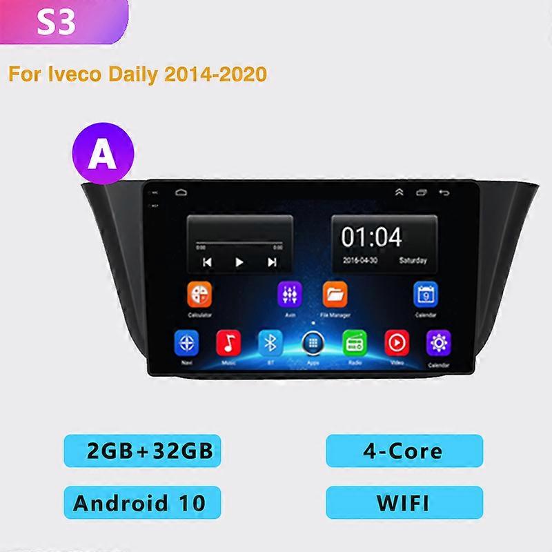2din auto Lettore multimediale radio Android 4+64G/WIFI Carplay Navigazione GPS BT DSP 2din NO DVD per Iveco Daily 2014-2020