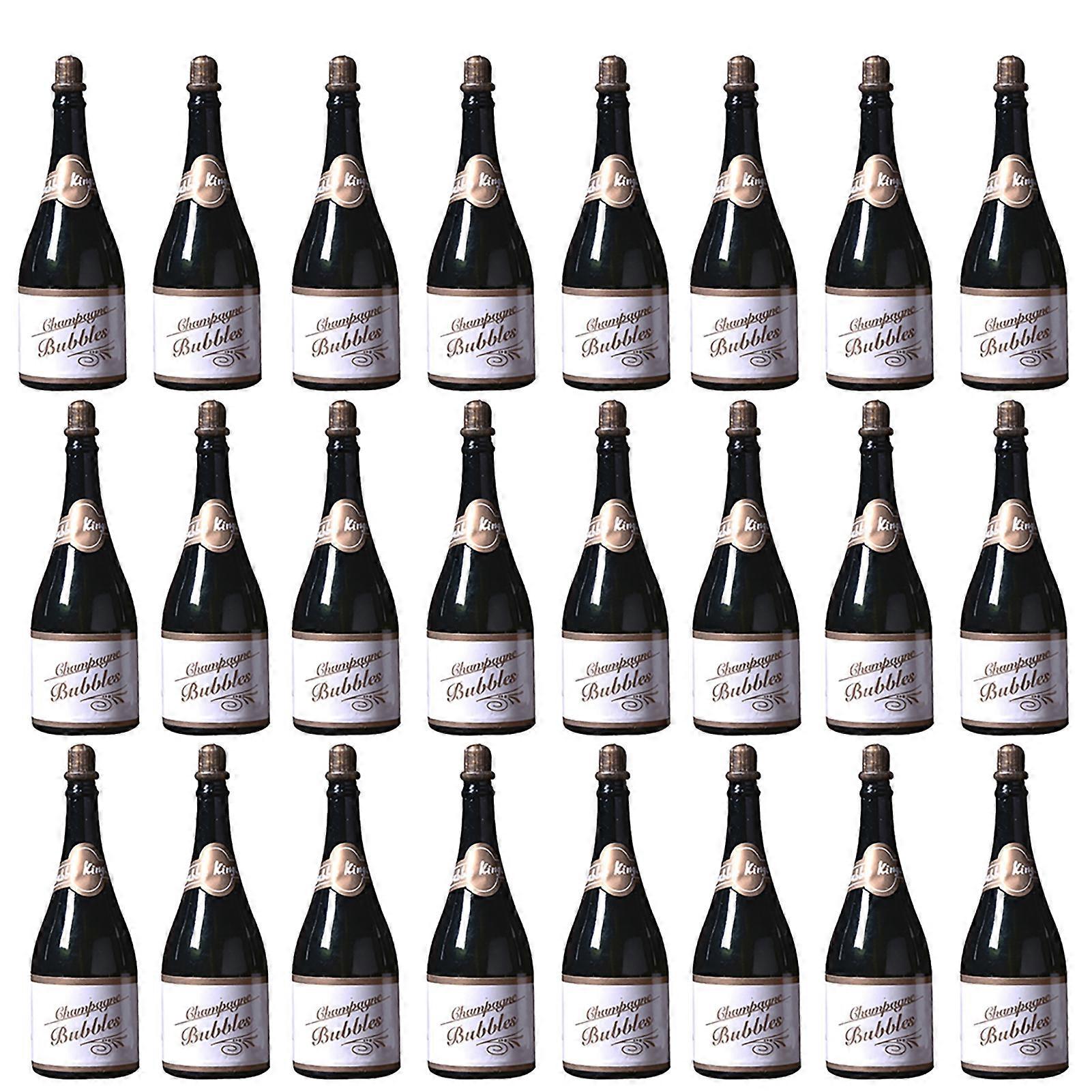 24Pcs/Set Wedding Party Champagne Shape Empty Bubble Soap Water Bottle Container JIKAIX