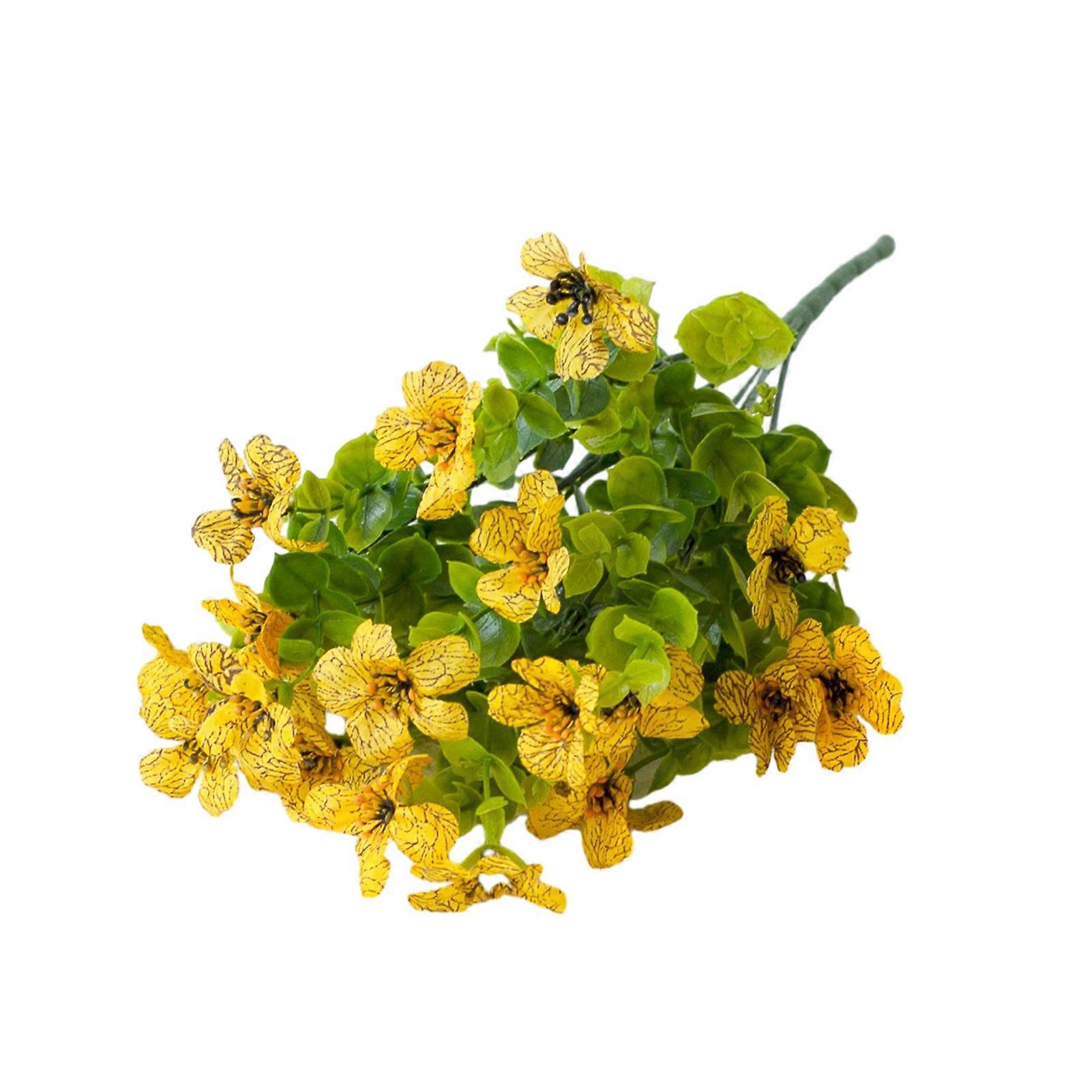QingHai 1 Bouquet Garden Artificial Flower Realistic Looking Vibrant Color Easy Maintenance Simulation Violet Flower Fake Plant