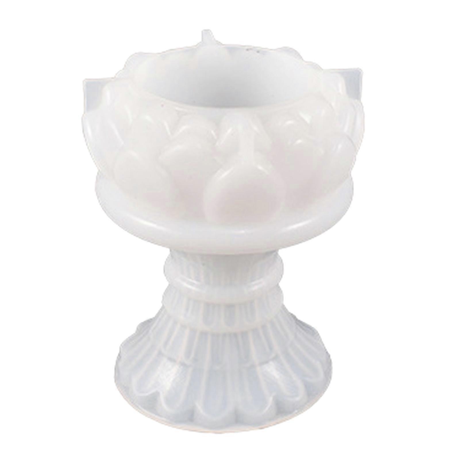 QingHai Candlestick Mold Lotus Flower Shape Candle Holder Mold Flexible Silicone Mold for Home Table Decoration