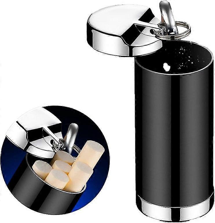Portable Ashtray With Lid, Windproof Ashtray With Lid Metal Car Ash Tray With Keychain