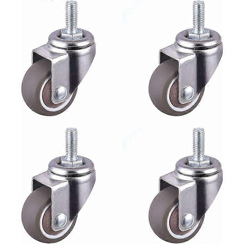 عجلة دوارة مطاطية للخدمة الشاقة مع عجلات كرسي جذعية ملولبة استبدال عجلات صغيرة للأثاث عجلات ملولبة للخدمة الشاقة للعربات