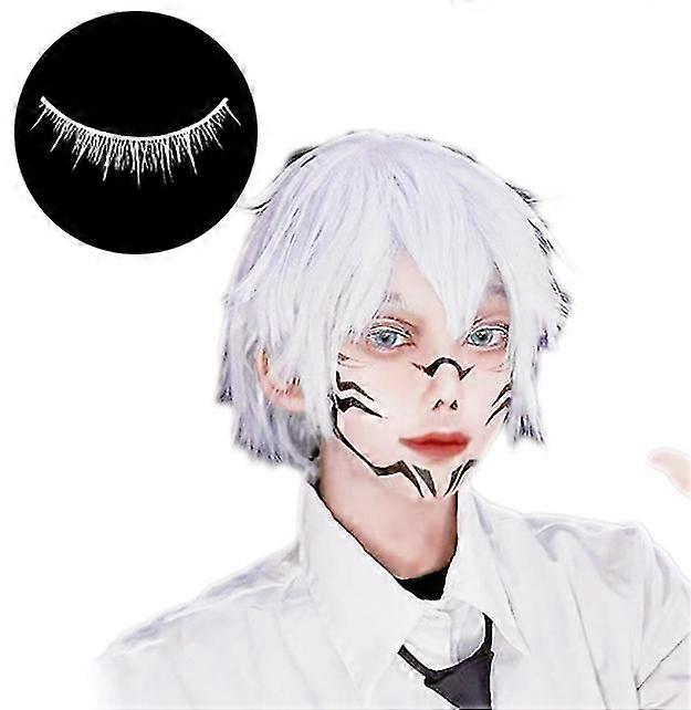 White False Eyelashes Halloween White Eye Lashes Extension Tools