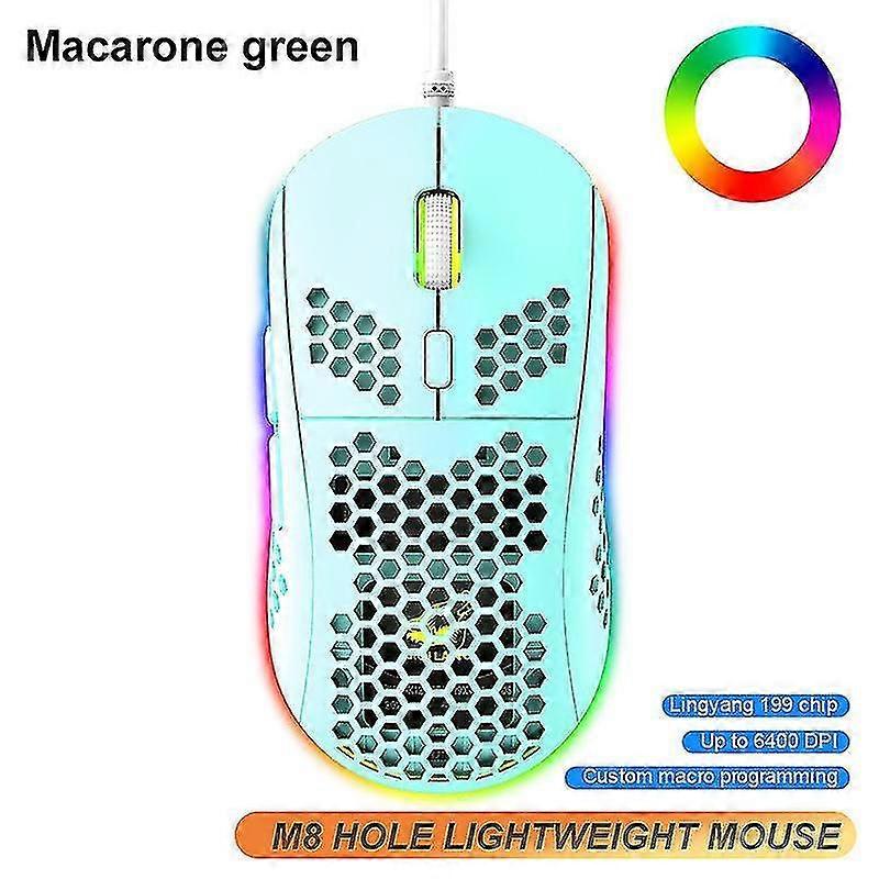 Lightweight Gaming Mouse, Honeycomb Usb Wired Ergonomic Mouse With Backlight