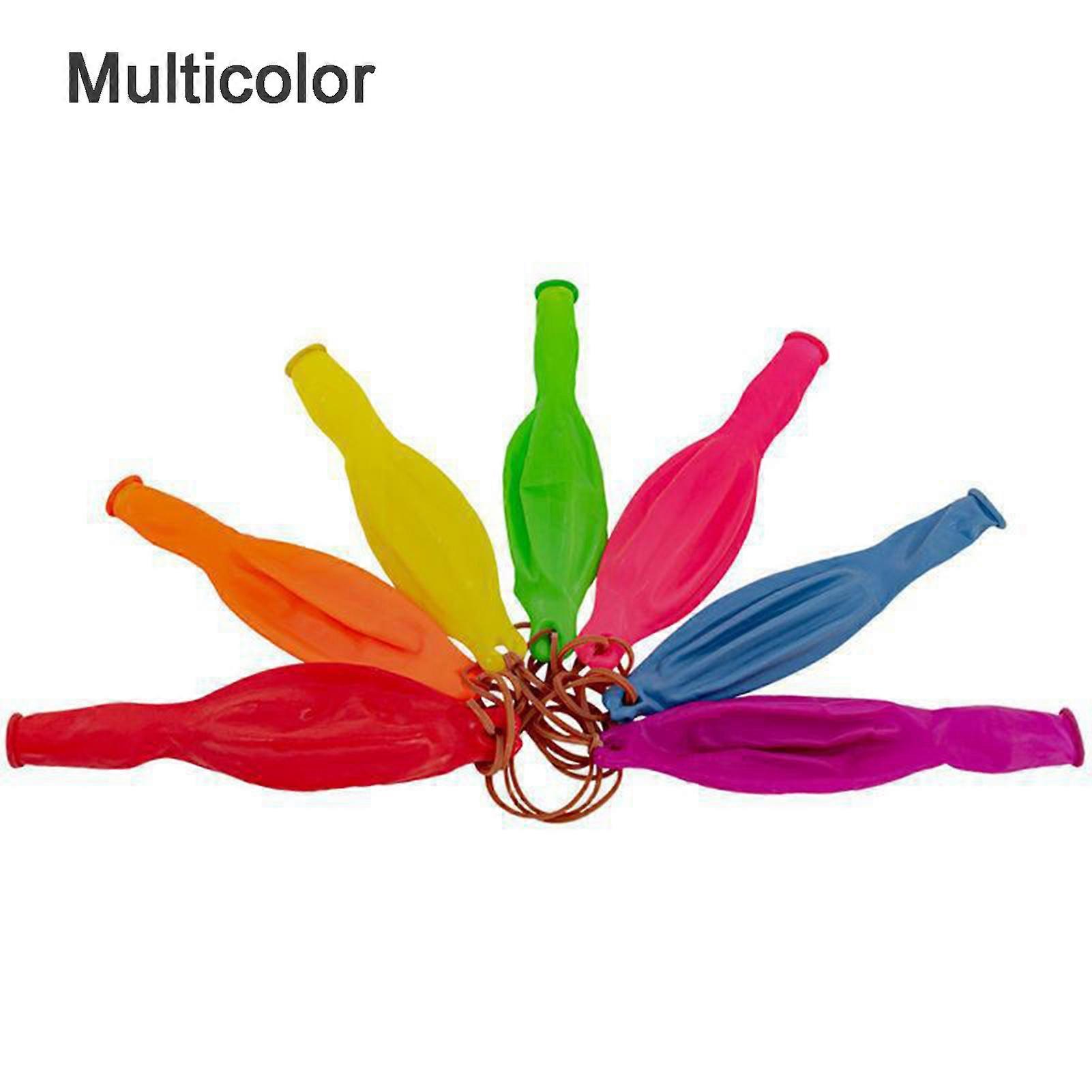 50Pcs Punch Balloon with Rubber Band High Elasticity Large Quantity Odorless Coordination Ability Training Assorted Color Latex Bounce Balloon Indoor 