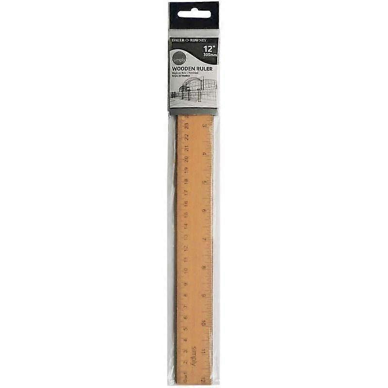 Daler-Rowney Απλά Ξύλινος Χάρακας 12"