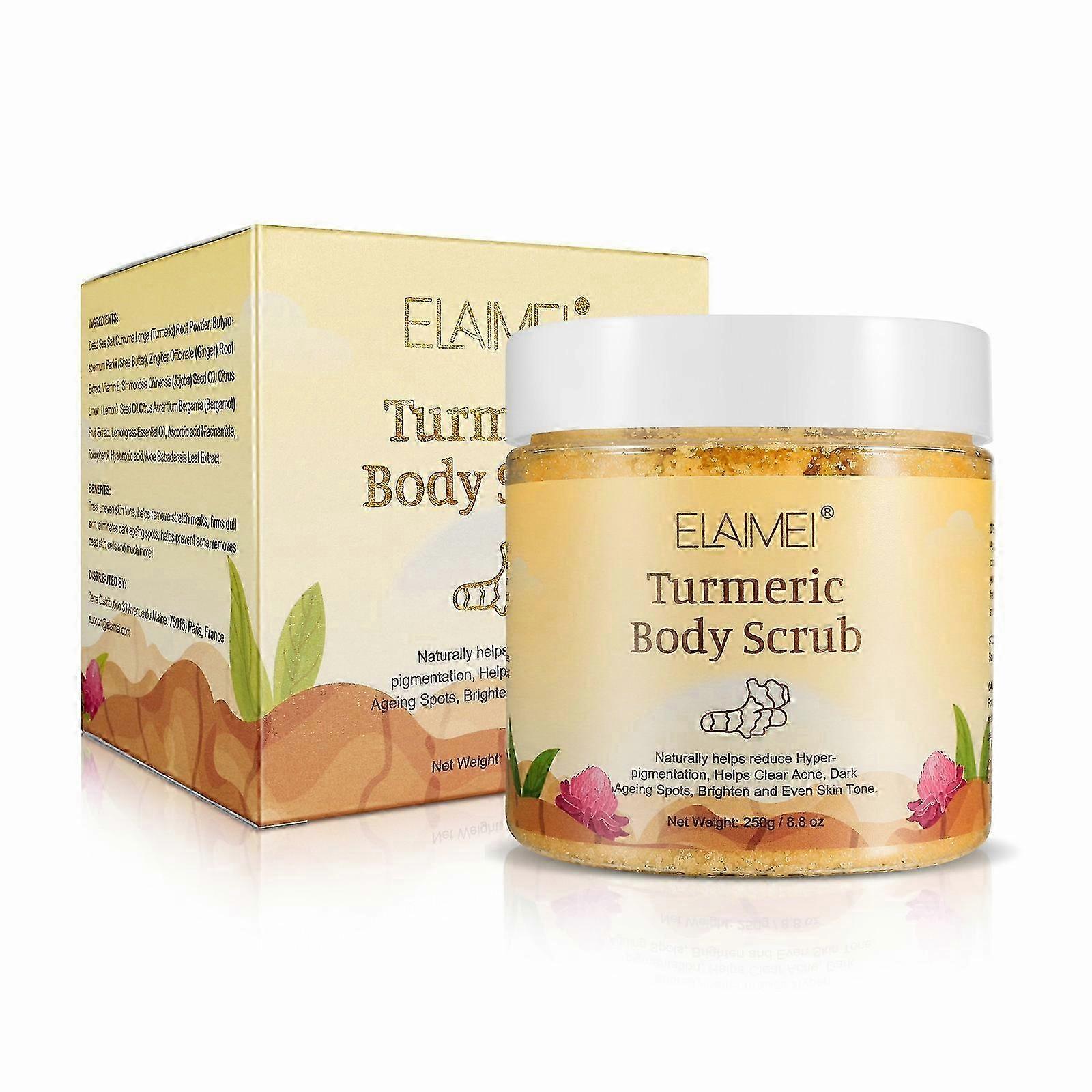 Gommage corporel au curcuma - Éliminer les taches brunes d’acné - Gommage corporel exfoliant au curcuma - Peau lisse Nettoyage en profondeur Hydratant Hyperpigmentation - Femmes Bod