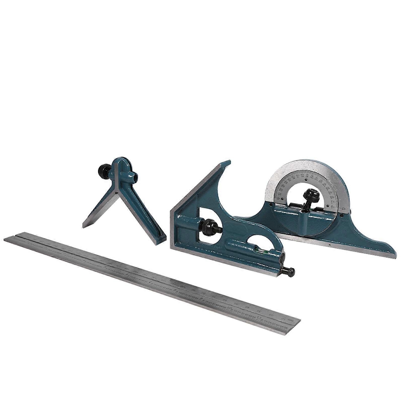 1x Stainless Steel Universal Bevel 180 Degree Angle Combination Square ...