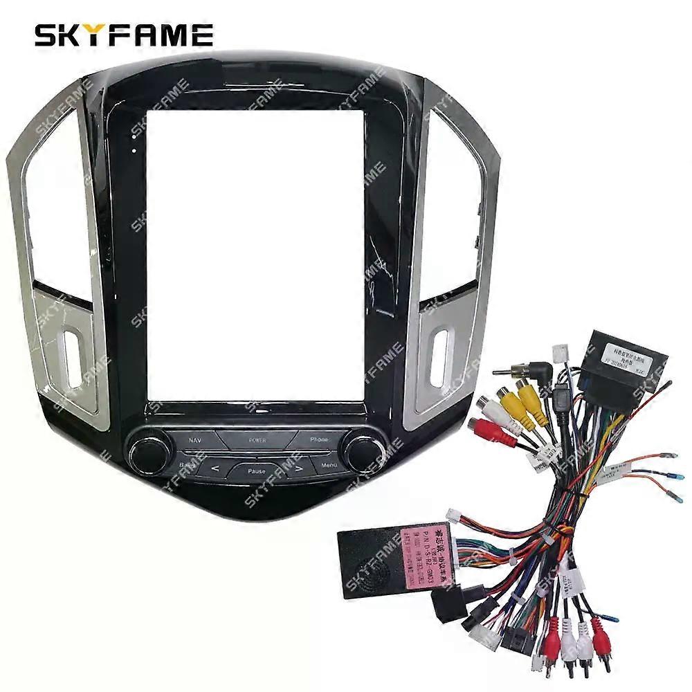 Applies to Car 9.7 Inch Tesla Frame Fascia Adapter Canbus Box Decoder Android Radio Dash Fitting Panel Kit For Chevrolet Cruze