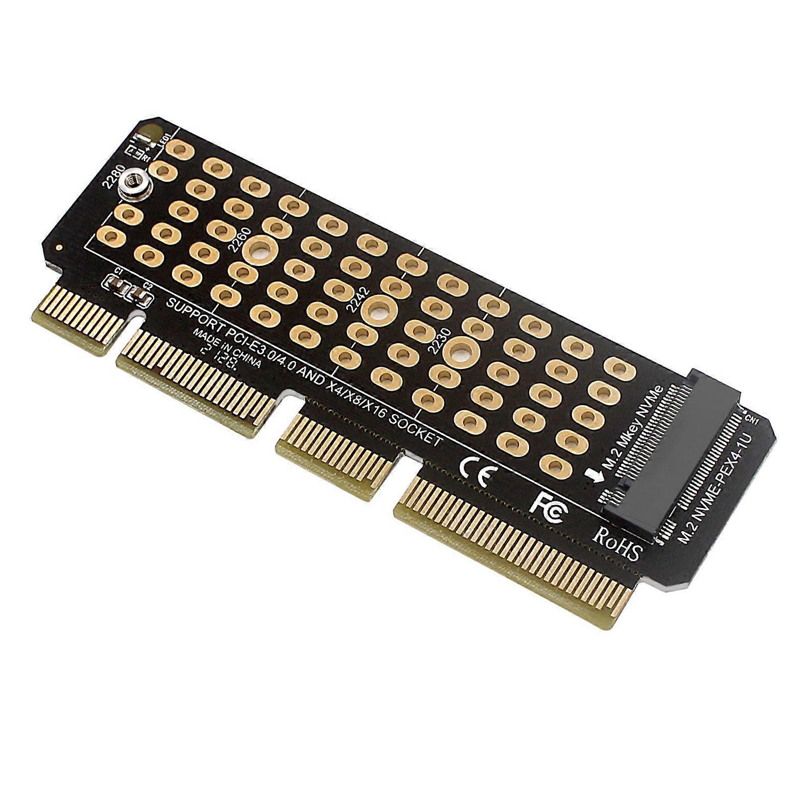 PH41-1U NVME Adapter Card M.2 to PCIE4.0 Expansion Card High Speed M.2 M-KEY NVME Adapter Support 2230/2242/2260/2280