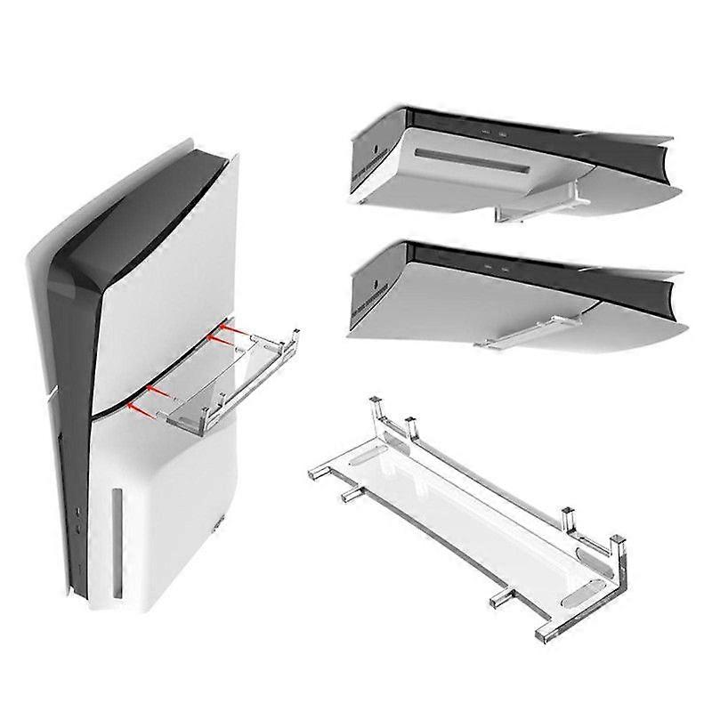 PS5スリムホリゾンタルスタンド、プレイステーション5スリムディスク&デジタルエディション対応クリアアクリルベーススタンド、PS5スリムアクセサリー