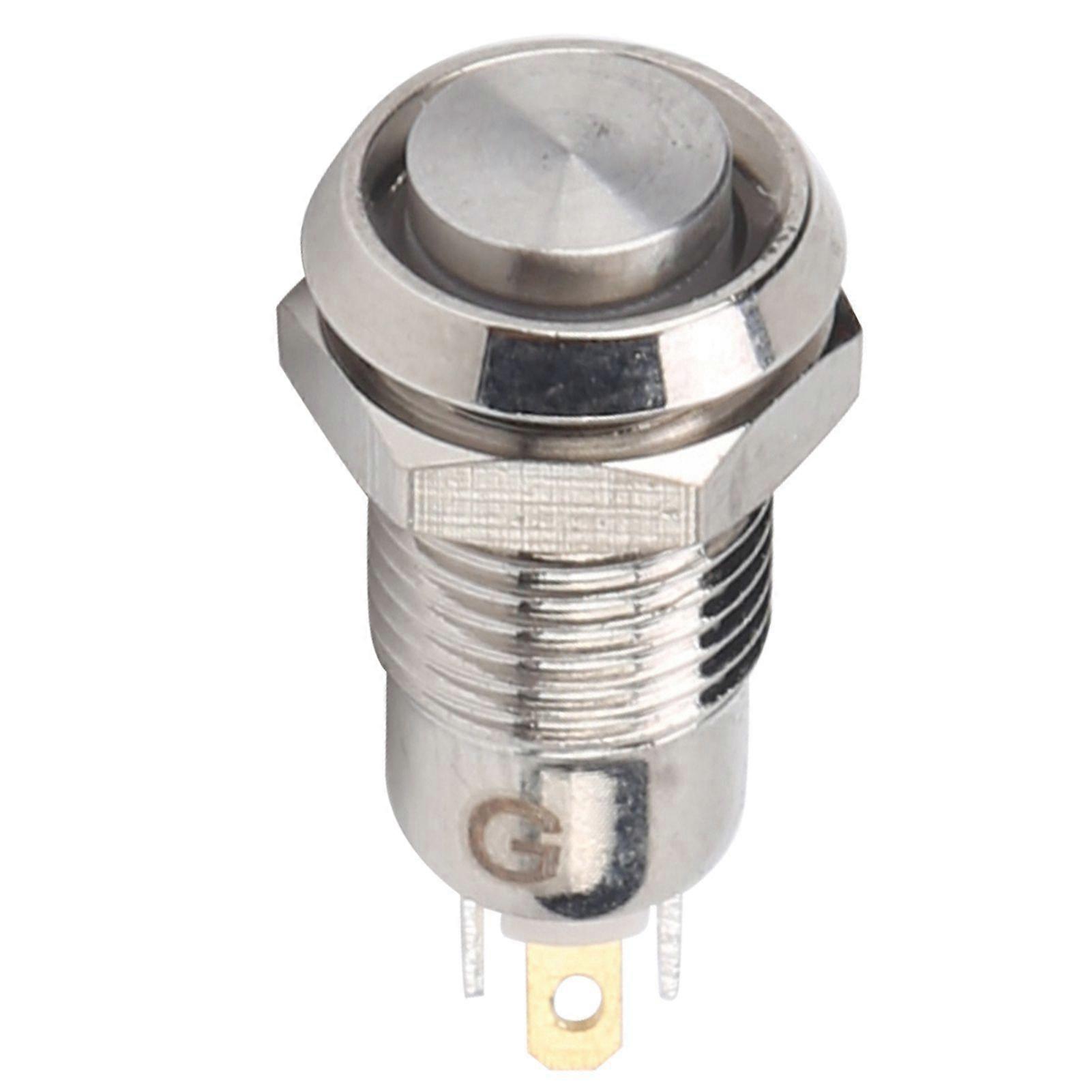 8mm Push Button Switch IP65 Waterproof Stainless Steel Push Button Start Switch 3VGreen Edition