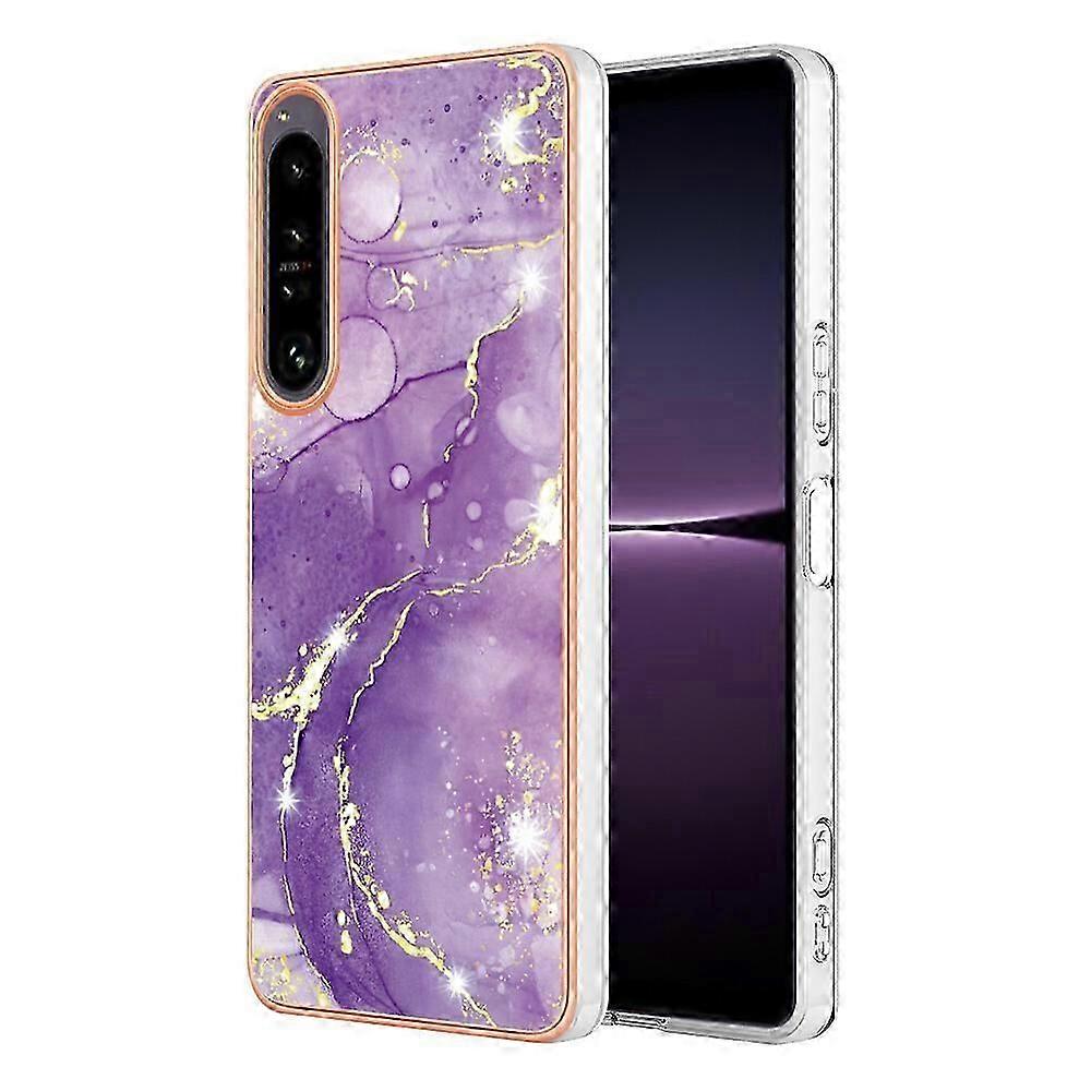 Compatible with Sony Xperia 1 IV Soft Case Marble Pattern Enhanced Camera & Screen Protection Cover