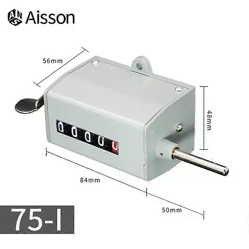 Fsw 5 Digits Mechanical Rotating Speed Meter Counter 75-I 75-II Totalizing Pull Counter Resettable Digital Punch Counter