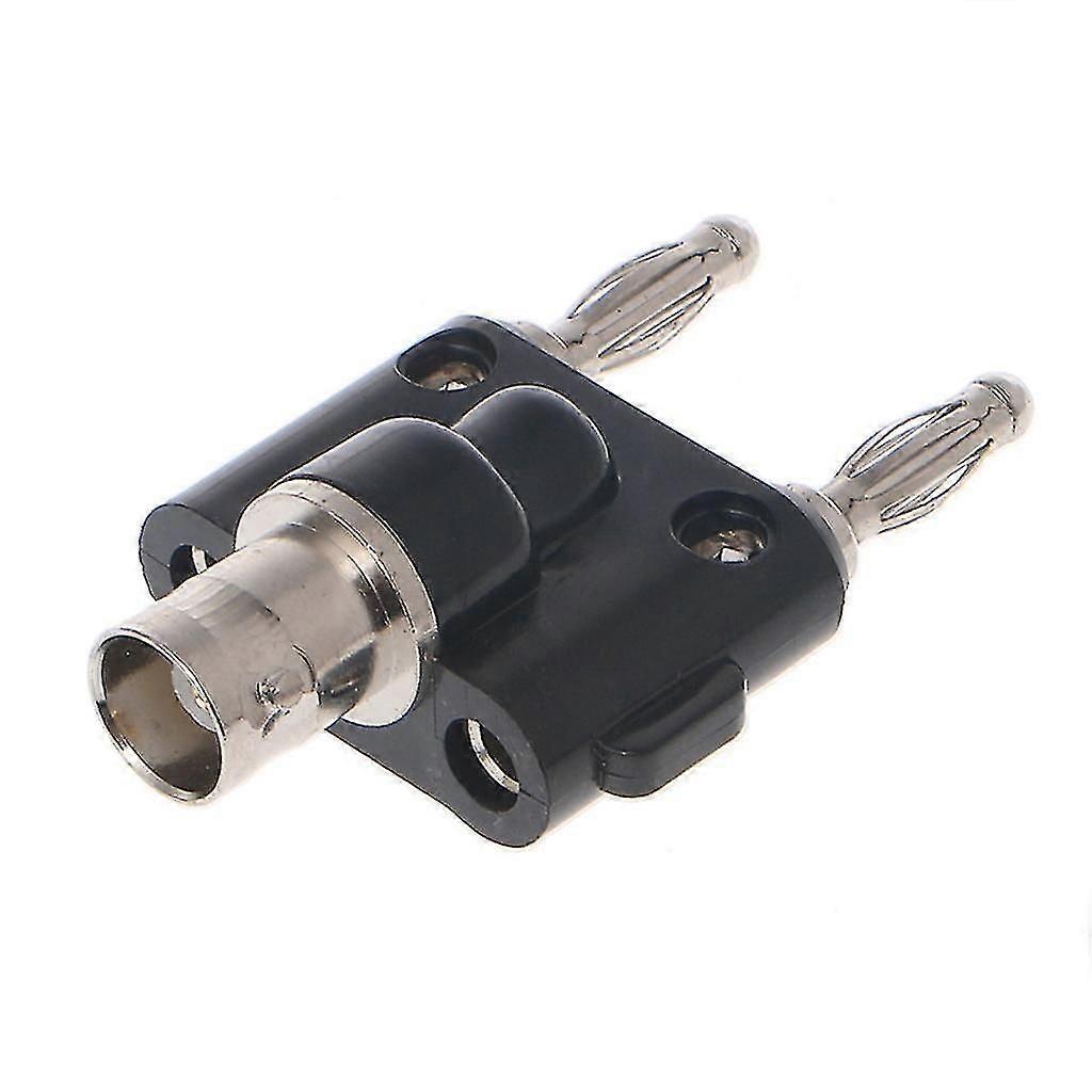 BNC Female Jack to Dual Stacking Banana Male Plug, RF Connector Adapter