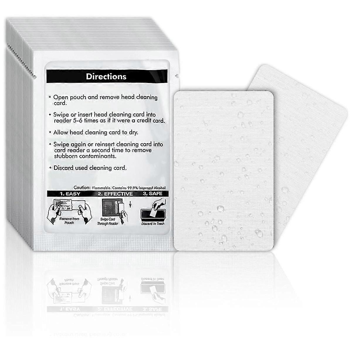 כרטיסי ניקוי קורא כרטיסים - מנקה קורא כרטיסי אשראי צד כפול, Cr80 קורא כרטיסים מנקה כרטיסי ניקוי קופה (50pcs)