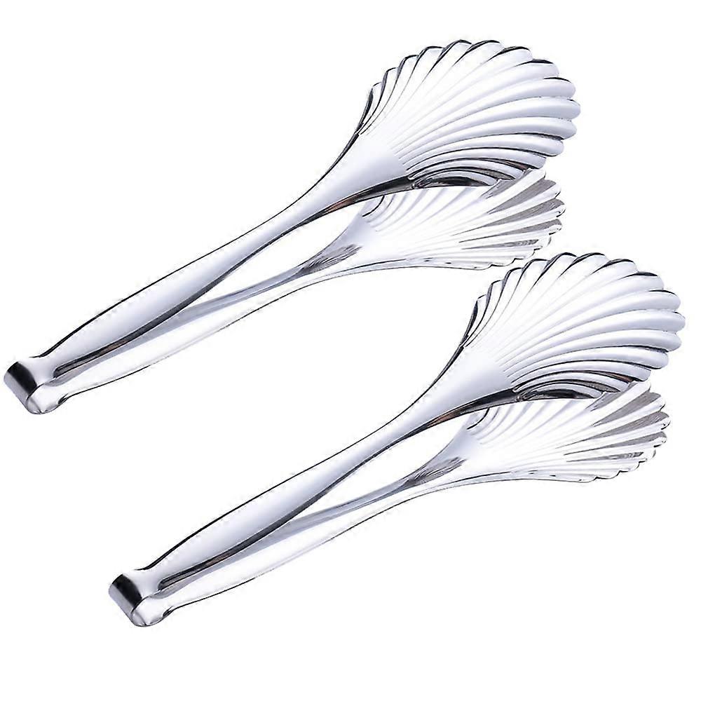 Buffet Salad Serving Tongs 12-Inch Kirsite Stainless Steel Utensils, Set of 2 for Catering, Chef, BBQ