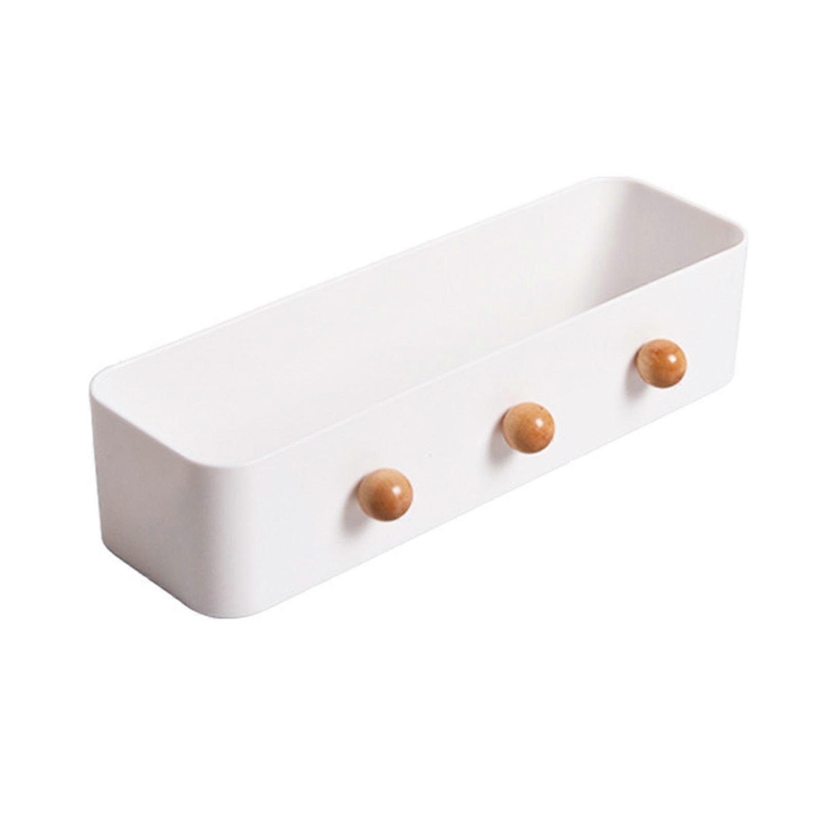 Wall Mounted Organizer Punch Free Remote Control Phone Storage Box for Key Holde L