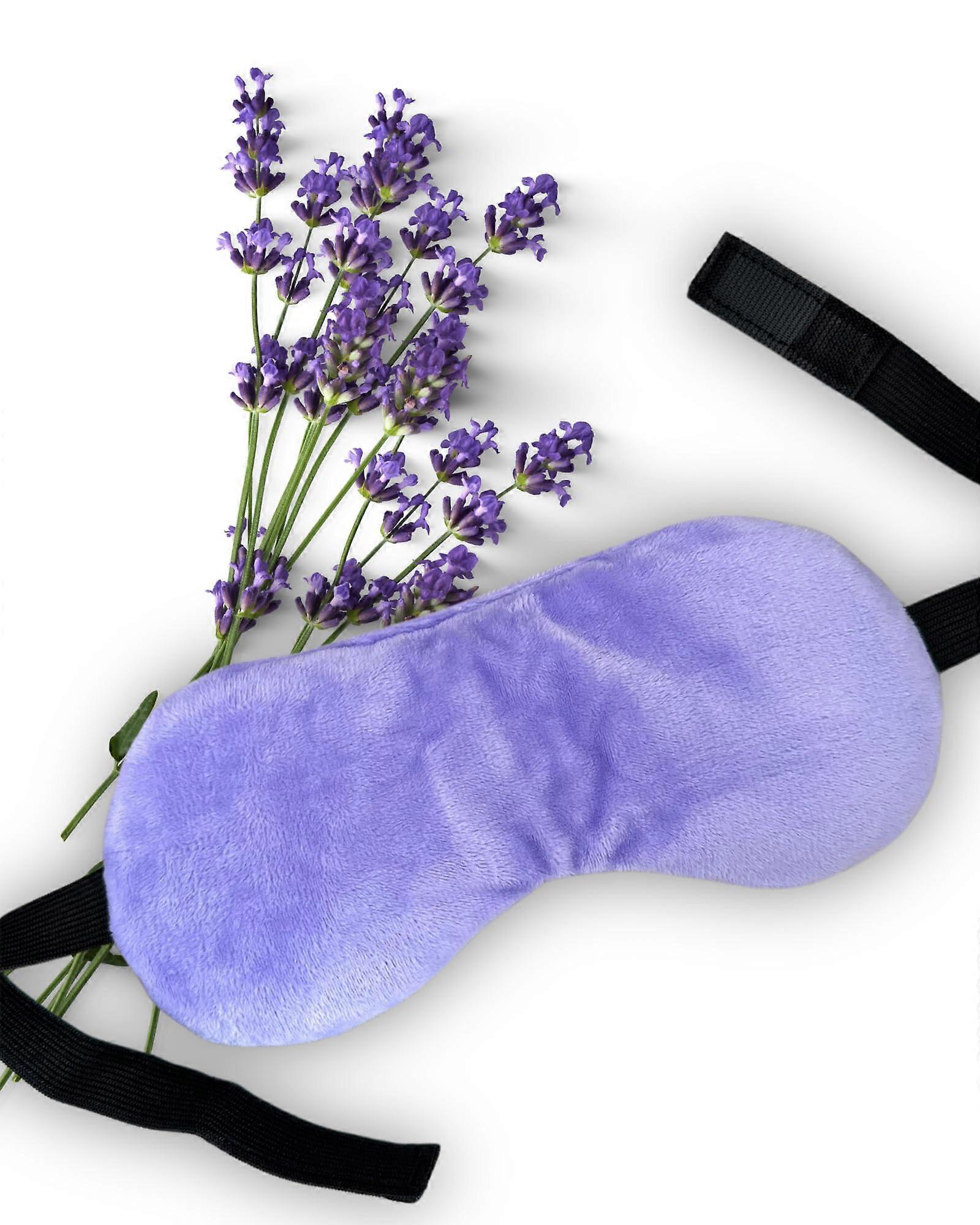 Lavender-Filled Eye Mask for Dry Eye Relief - Microwavable Warm Compress, Soft Fabric, Adjustable Fit, Relaxation Aid