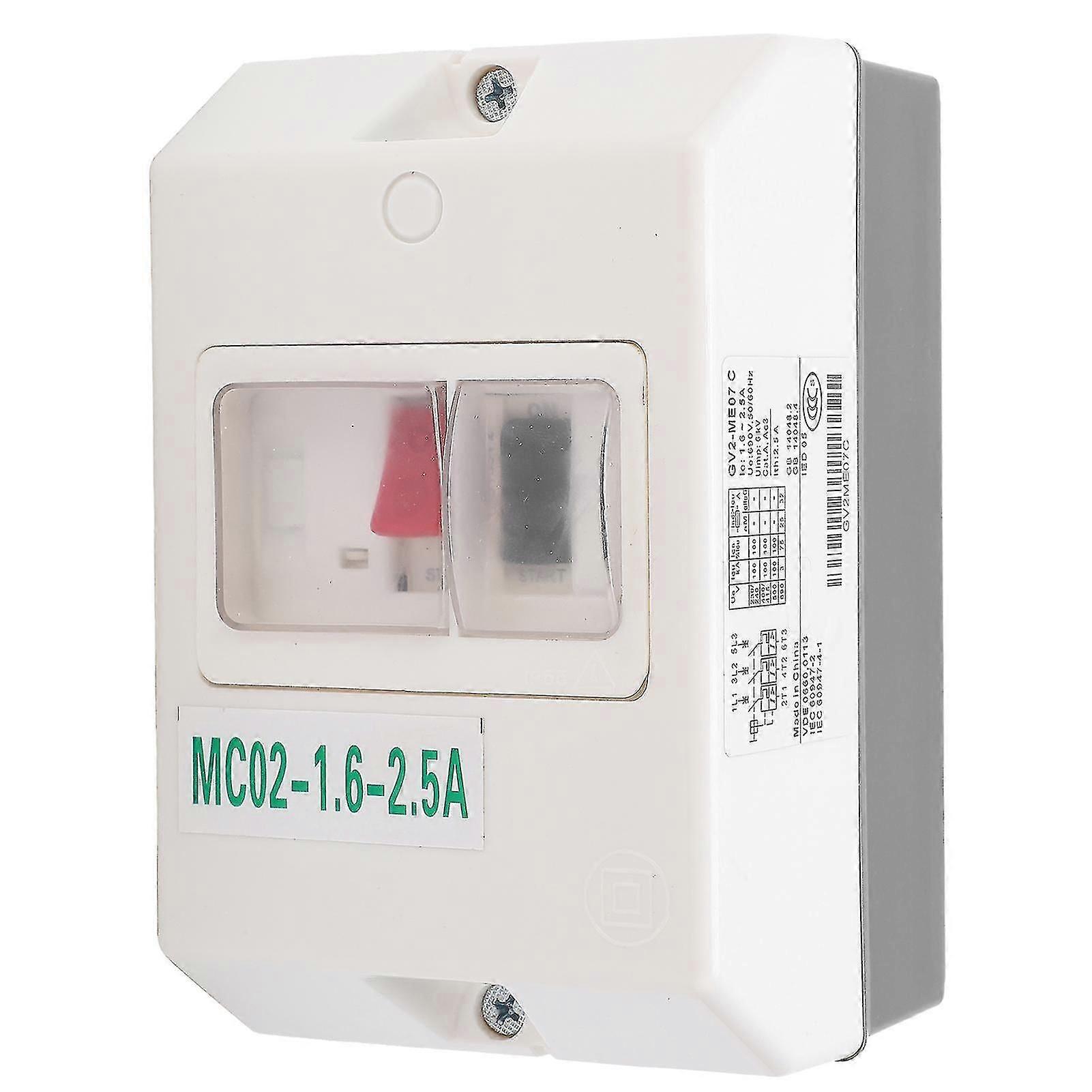 Motor Protection Switch Circuit Breaker Mc021.62.5a 50/60hz Abs Waterproof 220v/380v