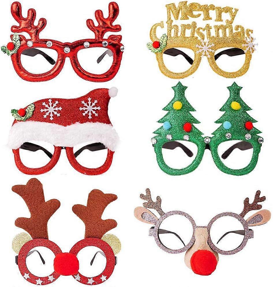 6pcs Merry Christmas Party Eyeglass Frames