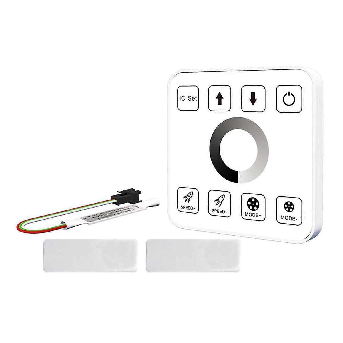 LED Strip Light Controller with 8Key Touch Panel RF Wireless Controller Reflux Pixel Control for Ho