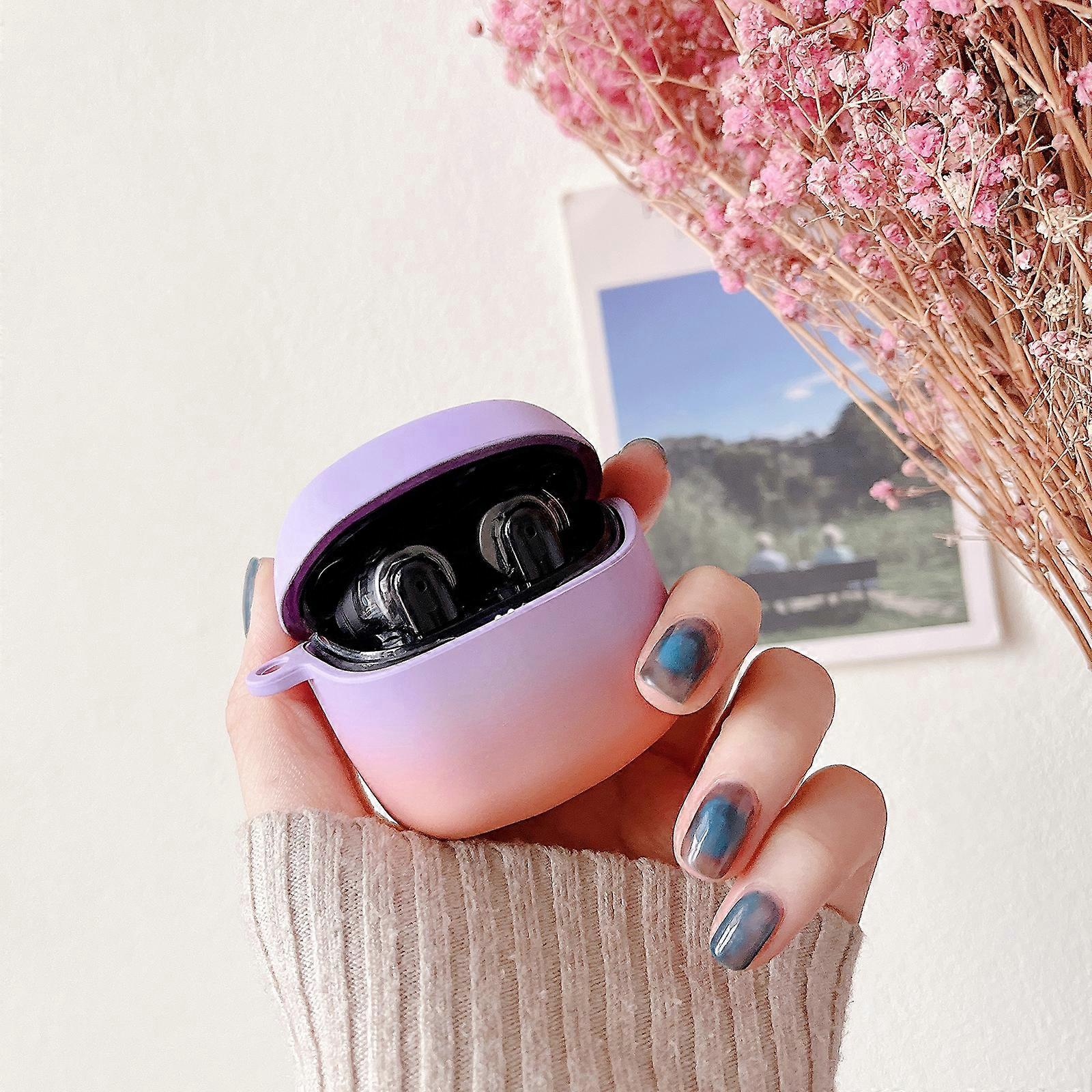 För JBL Tune Flex Hörlurar Gradient Frostat PC-skyddsfodral