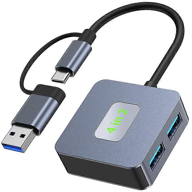 2320 USB+Type-C Expansion Hub to 4 X USB 3.2 Female Ports 10Gbps Data Transfer Adapter