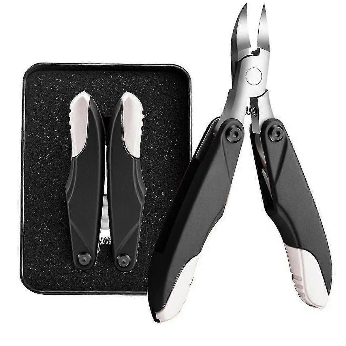 Nail Clipper, Stainless Steel Multifunction Foldable Olecranon Toenails Trimmer For Paronychia Thick Toenails Ingrown Toenails Nails Cutter