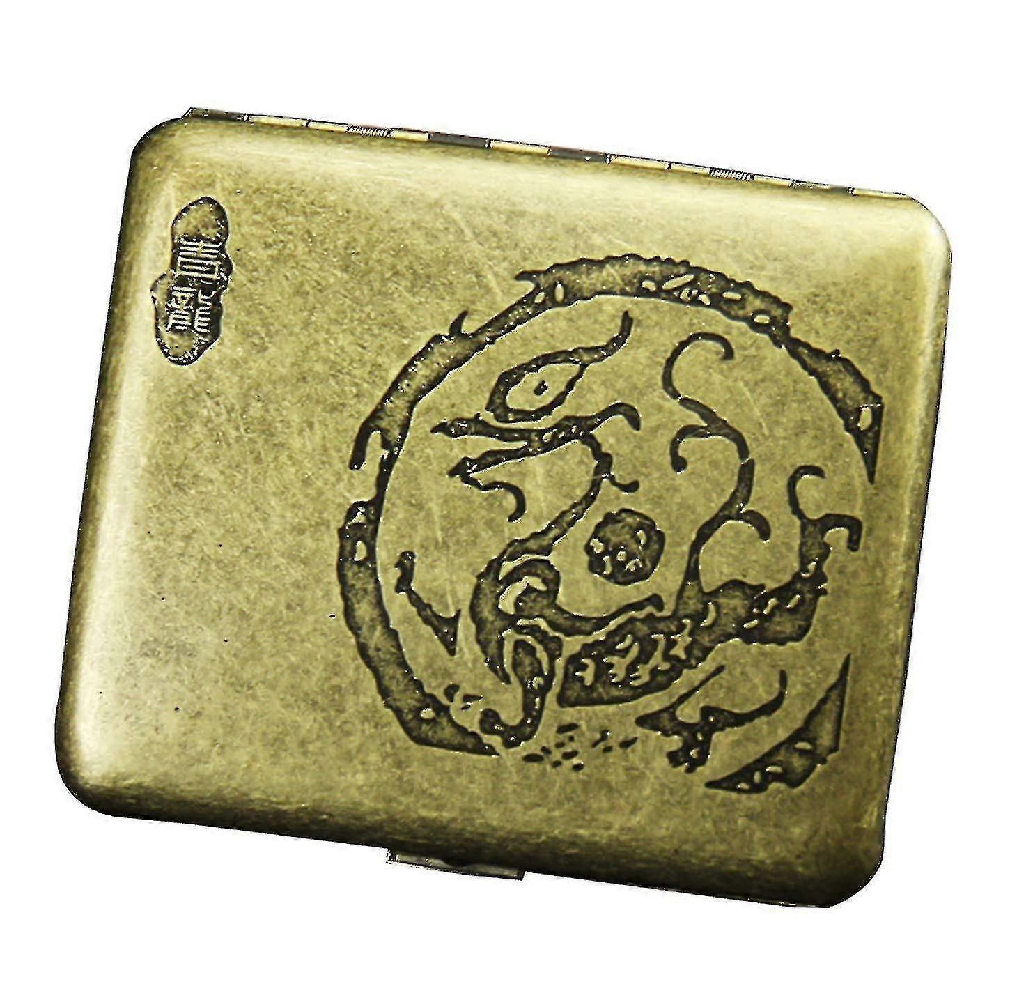 Cigarette Case Holds 20,flower Golden