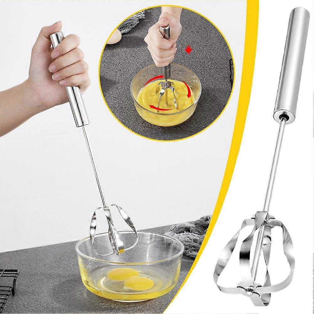 Stainless Steel Semi-Automatic Whisk Home Kitchen Baking Tools Lightweight