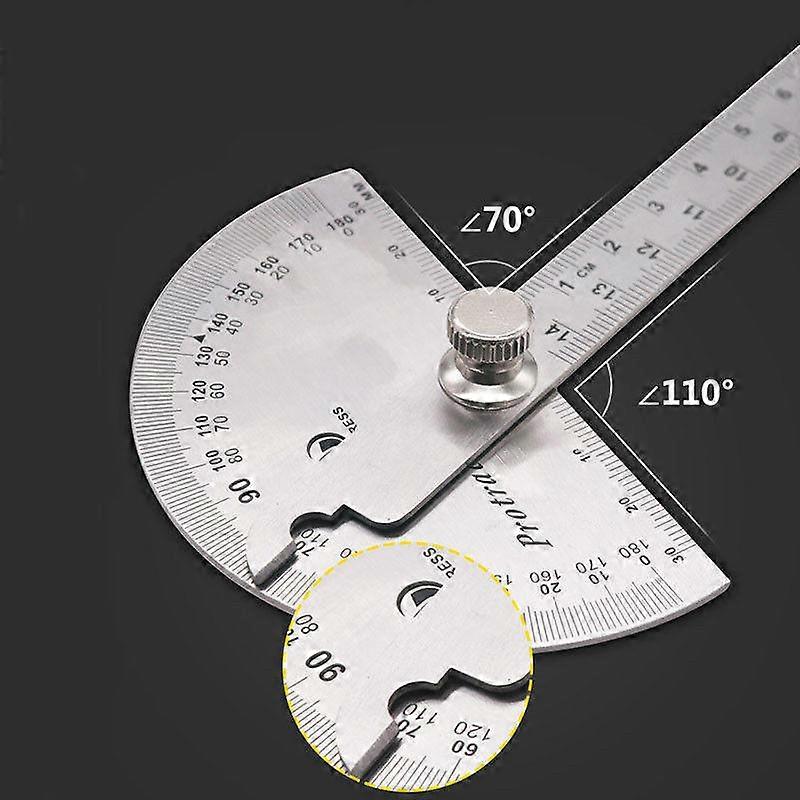Adjustable 360-Degree Angle Finder Stainless Steel Protractor