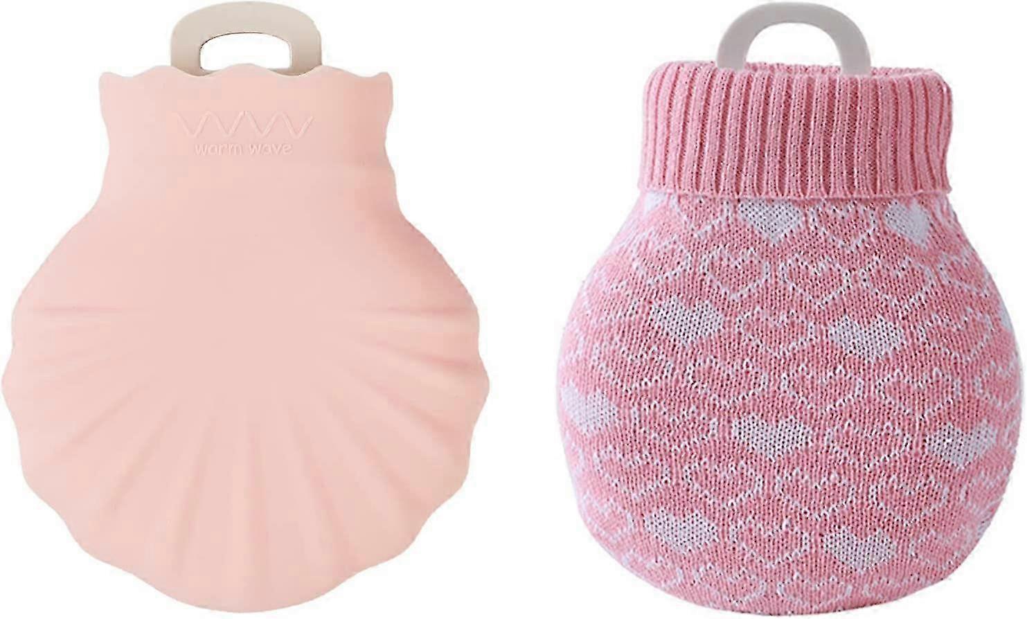 Mini Hand Warmer Shell à prova de explosão com capa de malha rosa