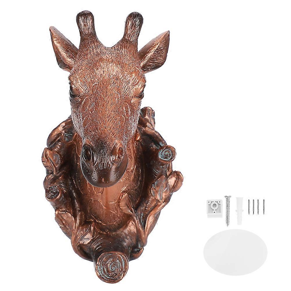 Multi-Functional Resin Wall Mounted Coat Rack with Antique Copper Finish for Clothes, Hats, Keys, and Accessories Storage