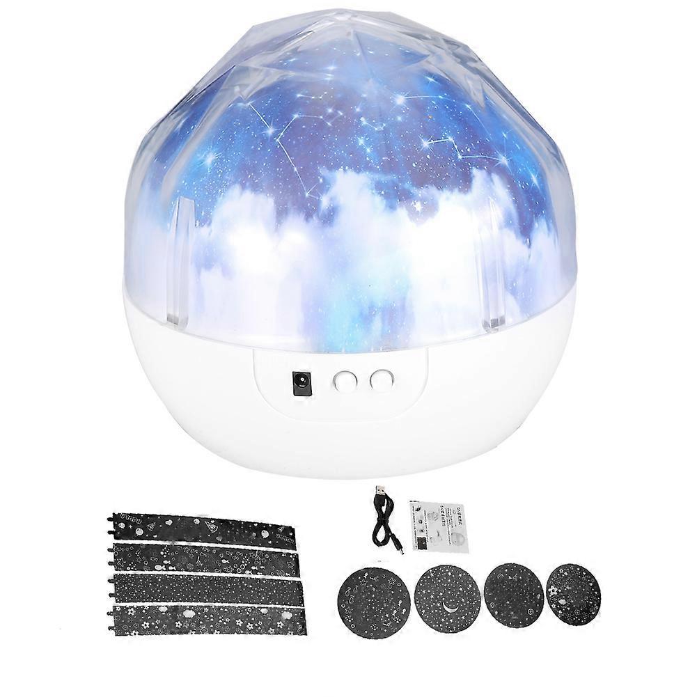 USB Powered LED Night Light Projector with Music for Living Room and Bedroom, Adjustable Brightness and Colorful Effects