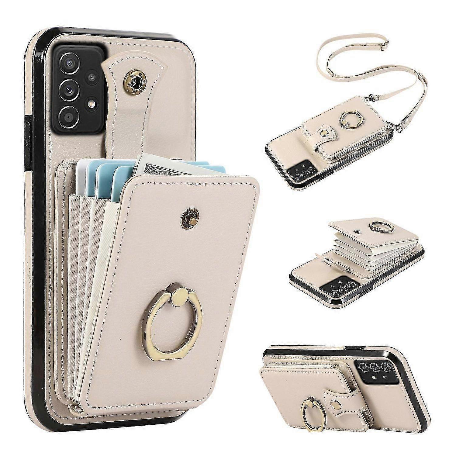 For Samsung Galaxy A52 4g / A52s 5g / A52 5g Case Card Holder Pu Leather Phone Cover With Kickstand